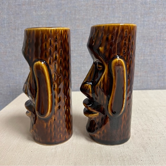 VTG Orchids Of Hawaii Tiki Mug R72 Japan Set Of 2 NEW - Picture 3 of 10